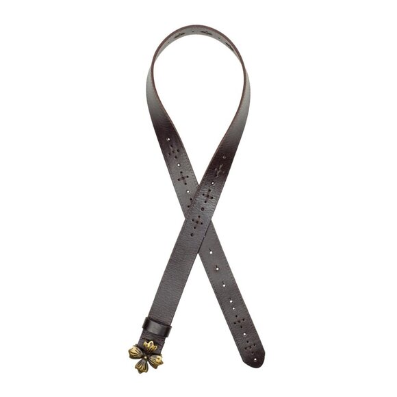 Patricia Nash Leather Astrid Belt With Signature Floret Buckle